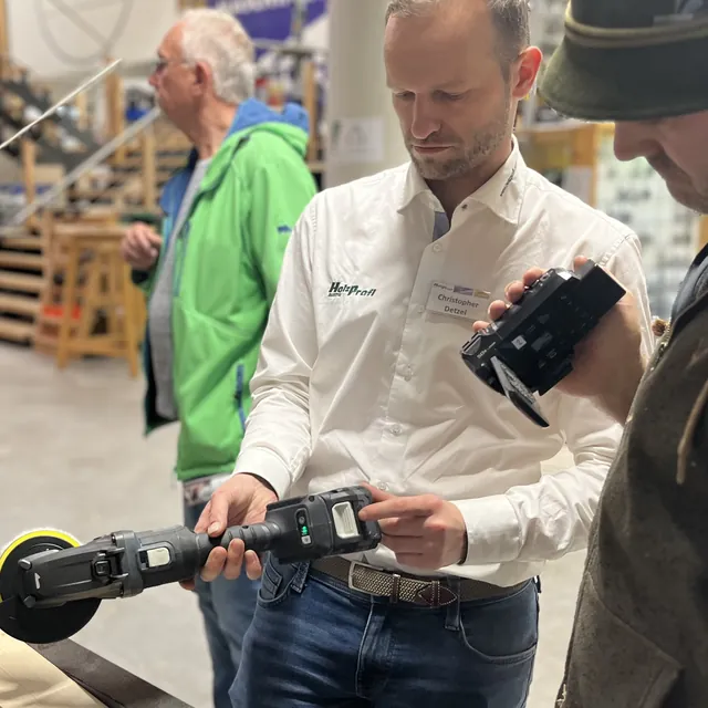 Akku-Maschinen zum Ausprobieren im Testcenter