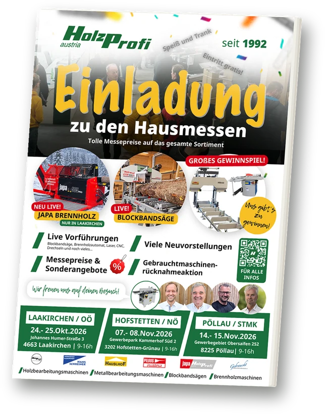Messekatalog 2026 von Holzprofi Austria